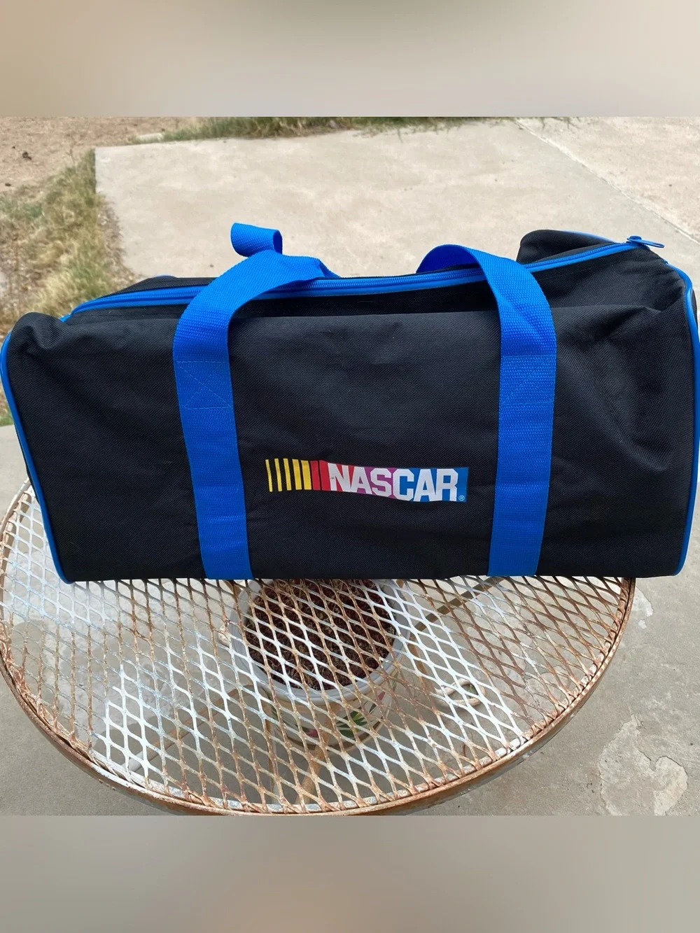 Vintage NASCAR MNBA Motorsports Large Black Gym Travel bag